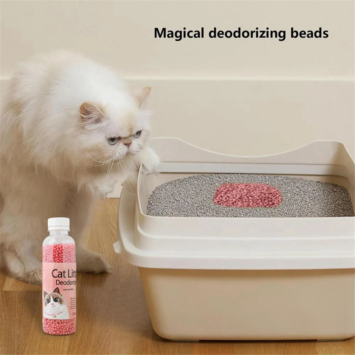

X11AA 300G Kitten Toilet Cleaning, Cat Litter Deodorant Bead, Artifact Pet Odor Activated Carbon Absorbs, Cat Sand Stink-B