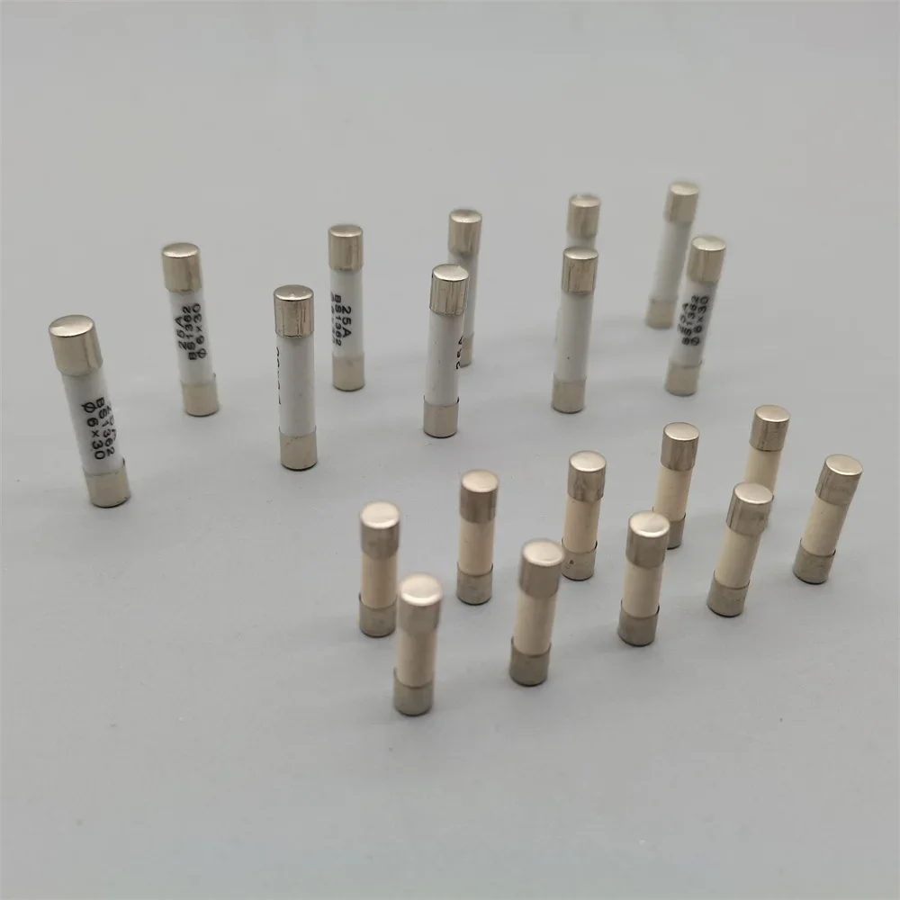 10pcs/lot 5*20mm 6*30mm Fast Blow Tube Fuses 5x20 6x30 mm 250V 0.5 1 2 3 4 5 6 8 10 15 20 25 30 A AMP Fuse Ceramic fuse