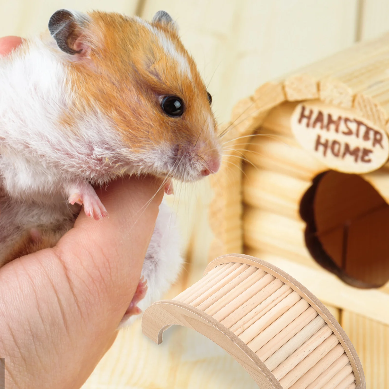 Hamsterspeelgoed Brug Rat Gerbil Speelgoed Huisdier Cavia Chinchilla Klimmen Houten accessoires Ladder