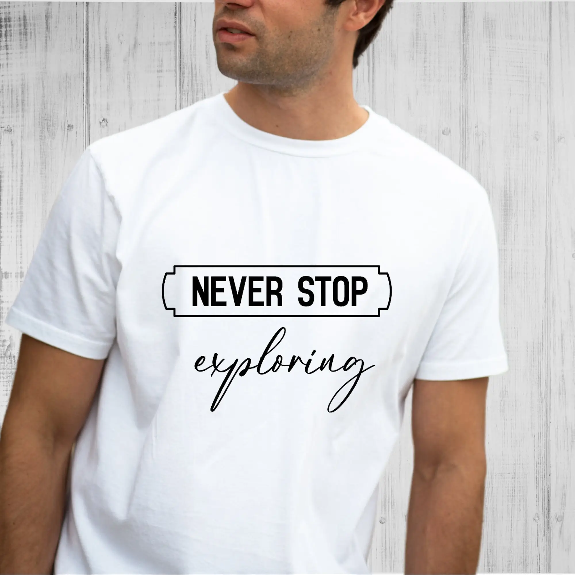 Never Stop Exploring T Shirt Take A Hike Hiking Camping S Mountain Adventure