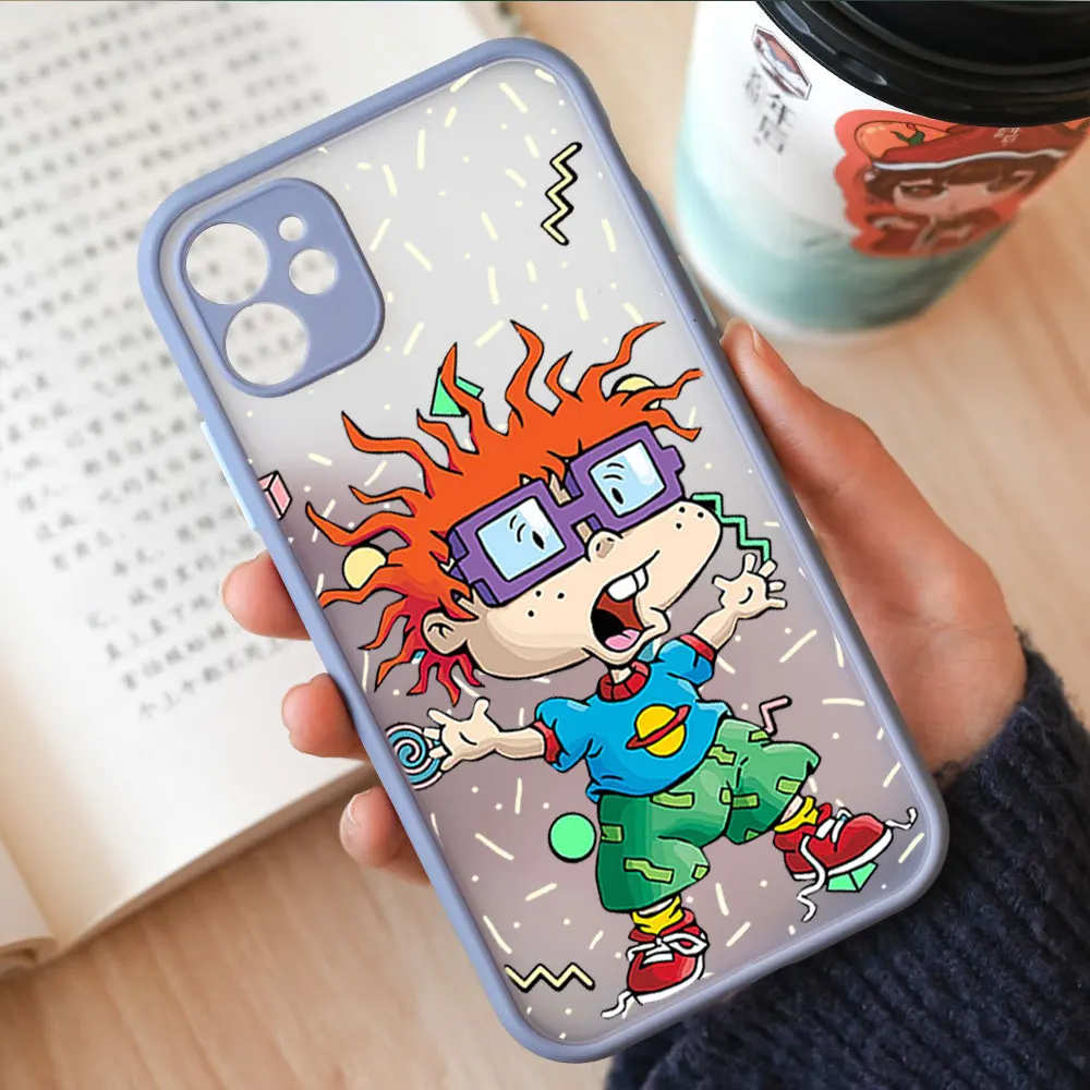 Cartoon Funny R-Rugrats Phone Case for IPhone 13 14 12 11 15 Pro Max 13Mini X XR XS SE20 7 8 Plus Soft Silicon Shockproof Covers