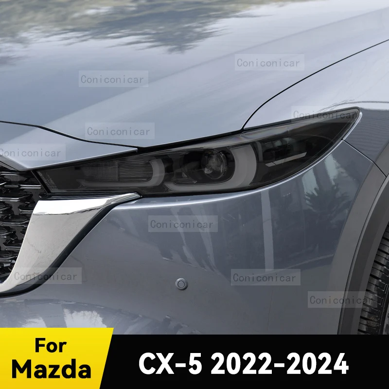 

For MAZDA CX-5 2022-2024 Car Headlight Protective Cover Film Front Light TPU Anti-scratch Headlamp Tint Sticker