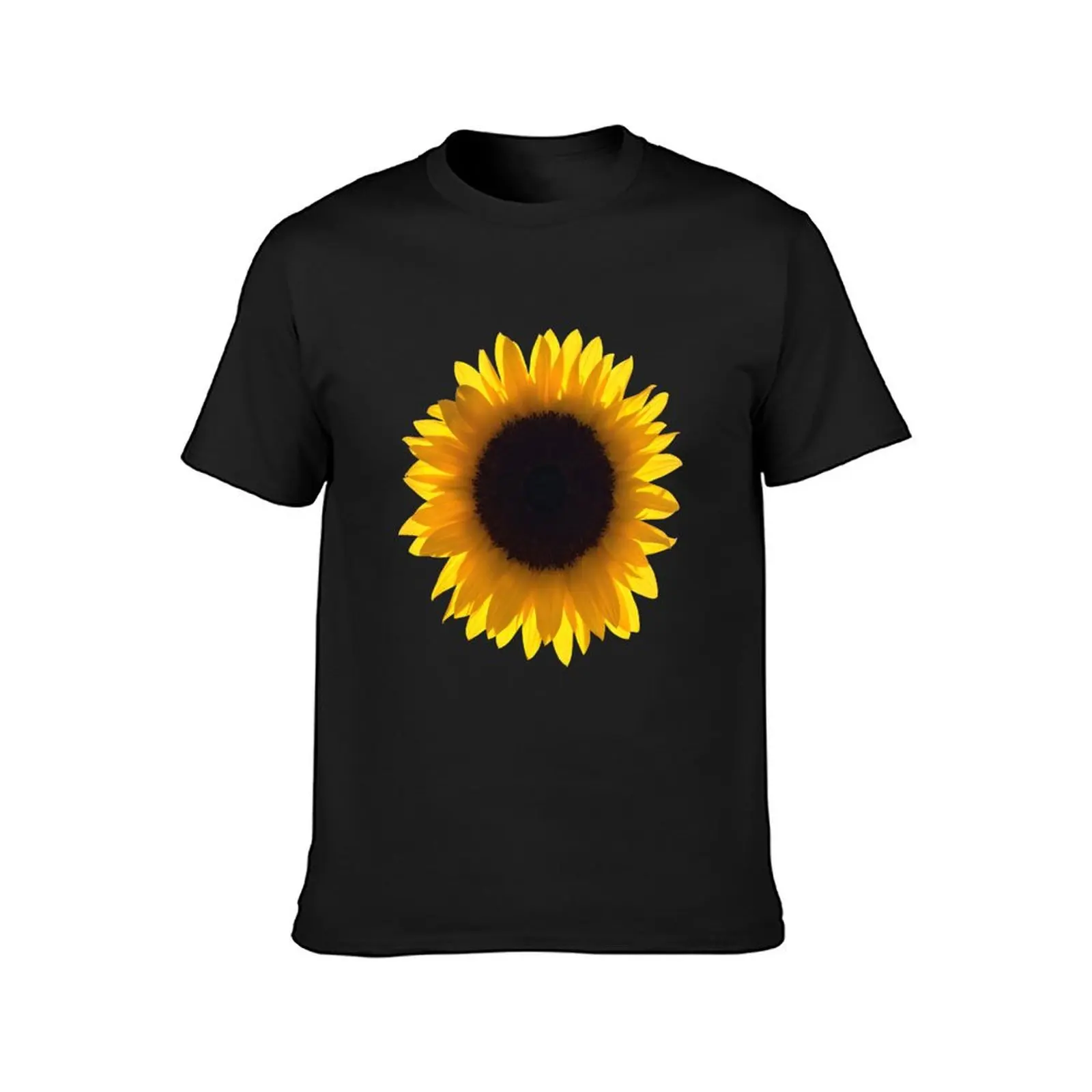 Large Single Yellow Sunflower Eclipse T-Shirt cute tops summer top men t shirts