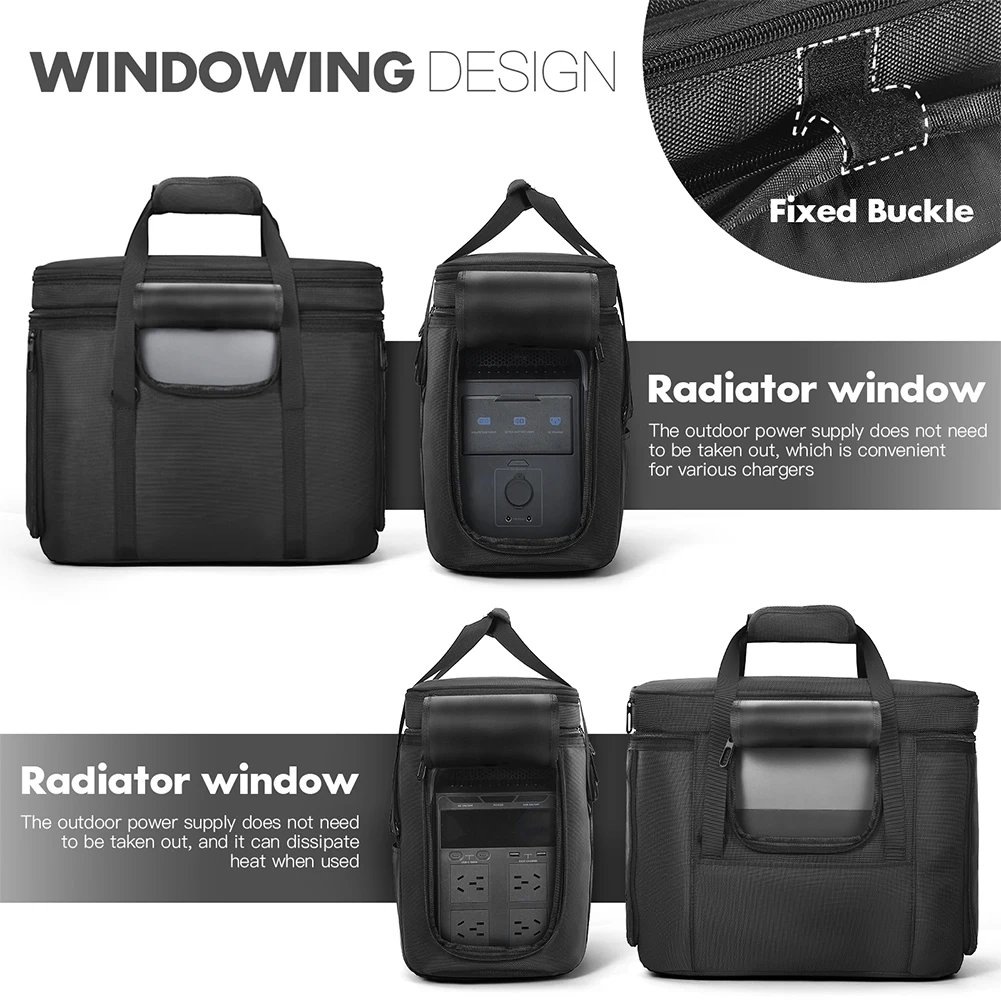 

Carrying Case Portable Power Station Bag Dustproof Travel Storage Bag Anti-drop for Ecoflow Delta 3 Plus/Solar Generator Delta 2