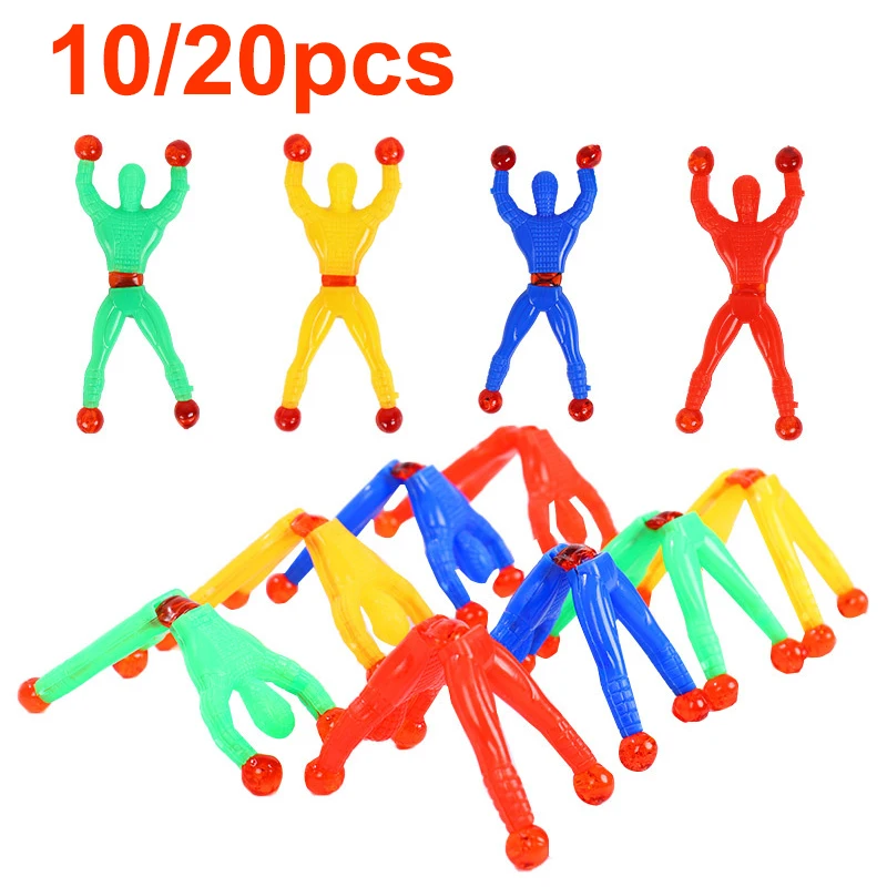 10/20pcs Funny Sticky Wall Climbing Men Toys for Children Plastic Climbing Flip Man Attractive Classic Gift Kids Novelty Toy 