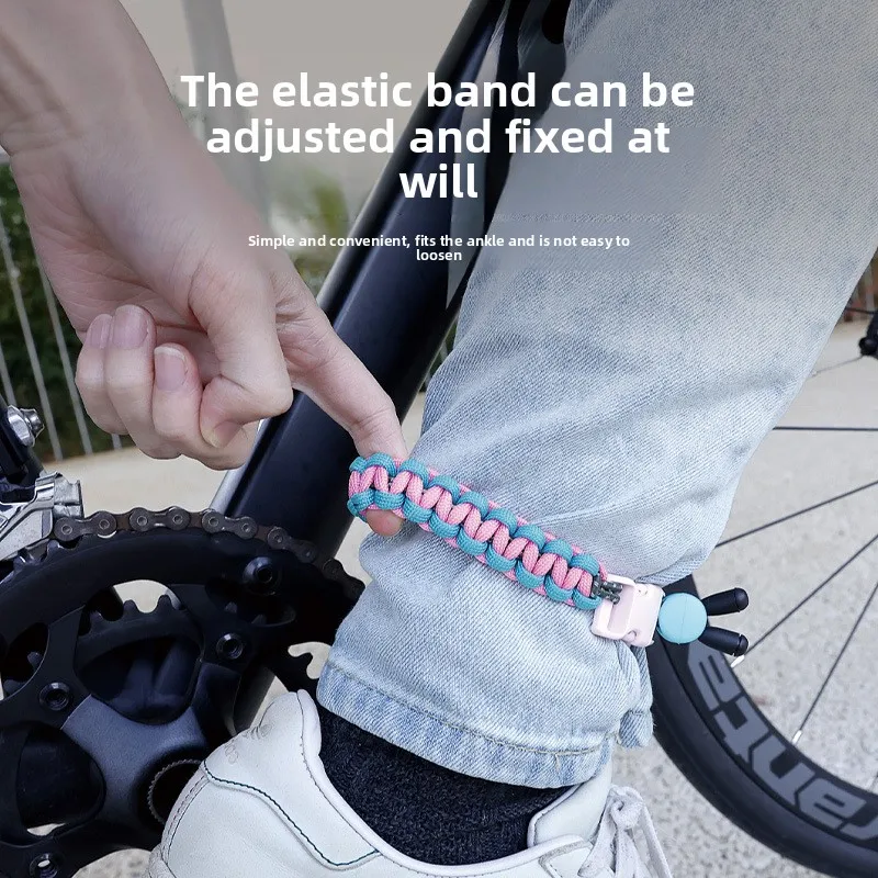 1PCBicycle في الهواء الطلق ركوب كابل العلاقات بنطلون ليلة ركوب عاكس شعاع أنبوب ليلة تشغيل القدم الأشرطة أبازيم مضفر الأشرطة