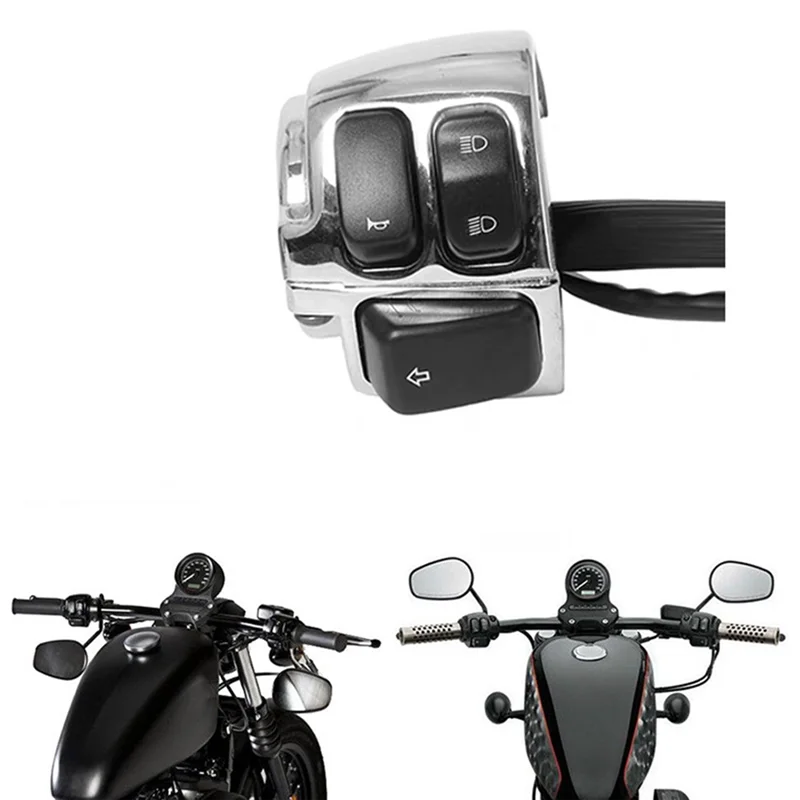 

NEW-Motorcycle 25MM Handlebar Switch Cruise Headlight Control Switch For Softail Dyna Sportster XL 883 Crown Prince