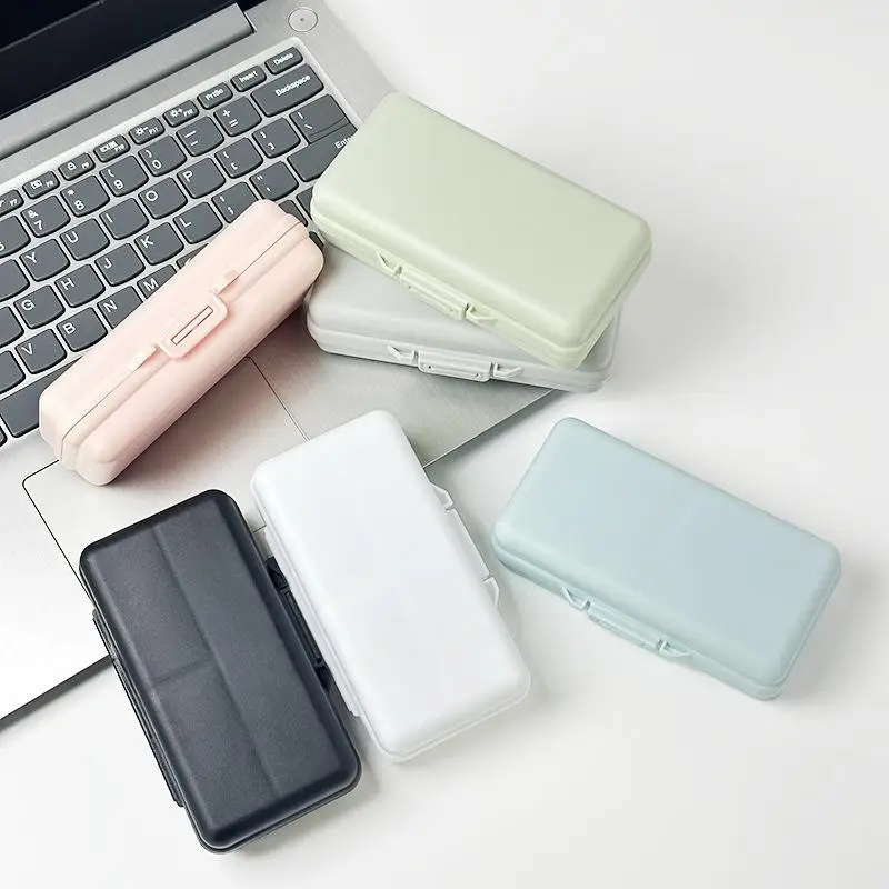 USB Phone Accessories Storage Box Organizer Portable Foldable Lightweight PP Material Multi Compartment Lid For Office Supplies