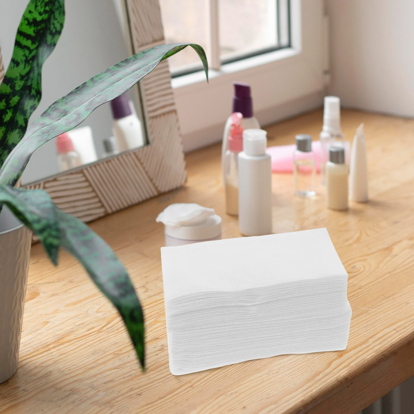 500 Uds. Almohadillas de algodón húmedas estirables toallas faciales desechables tóner de limpieza suave removedor de maquillaje multiusos