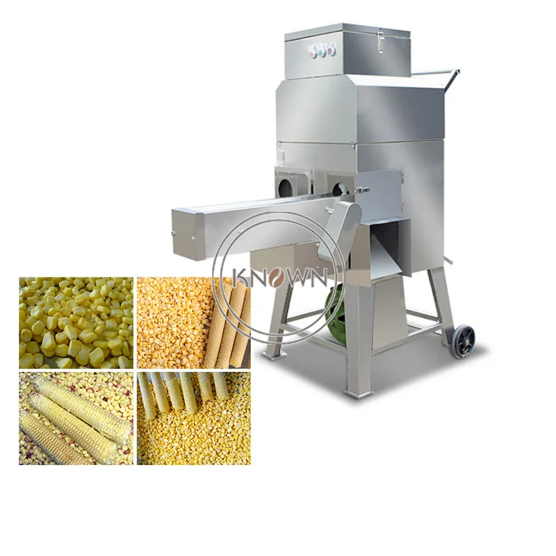 Food Grade Stainless Steel Automatic Fresh Forn Thresher  Sweet Tender Corn Maize  Sheller Machine