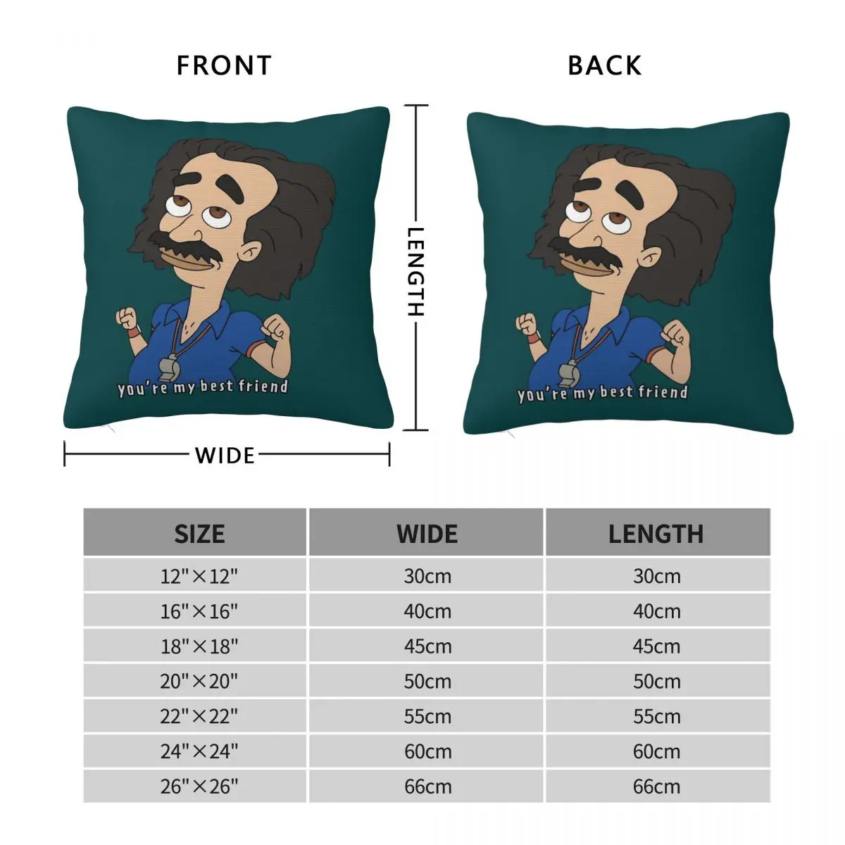 Coach Steve Bff Big Mouth Square Pillowcase Polyester Linen Velvet Creative Zip Decor Room Cushion Cover