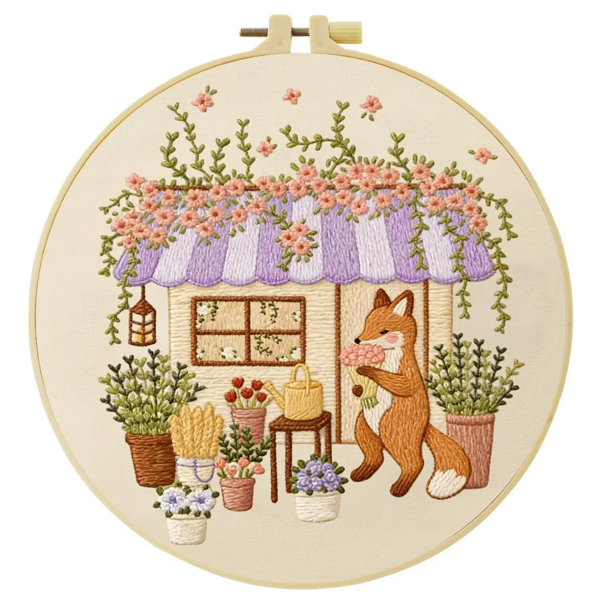 1 Stück 20X20CM/15X15CM 7,87/6,3 Zoll Meeresblick Stickerei Starter-Kit DIY-Kit Stickerei-Set für Anfänger – Detail 4