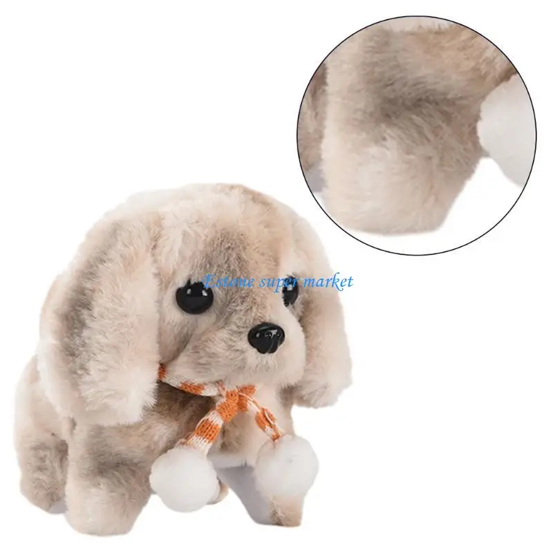 090B Đồ chơi nhạc con chó con bằng điện tử đồ chơi thú nhồi bông sinh nhật cho trẻ mới biết đi