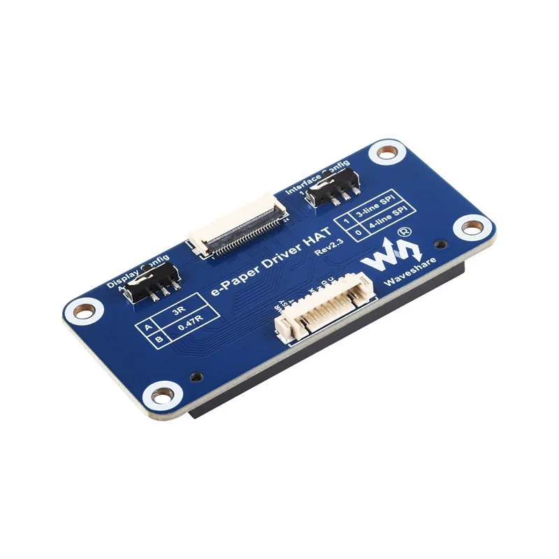 Universal E-Paper Driver HAT Supports Various Waveshare SPI E-Paper Raw Panels