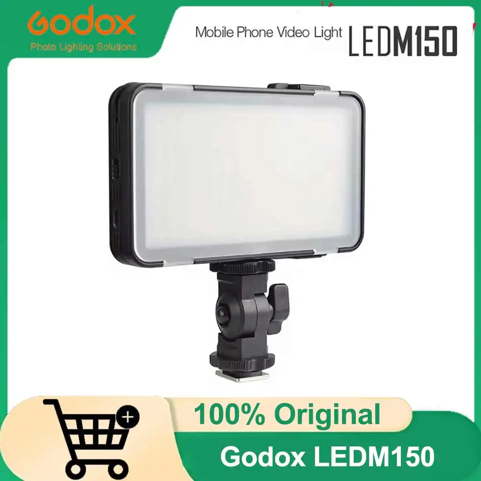 godox-ledm150-led-m150-mobile-phone-video-light-9w-5600k-selfie-panel-led-fill-light-for-smart-mobile-phone-digital-camera