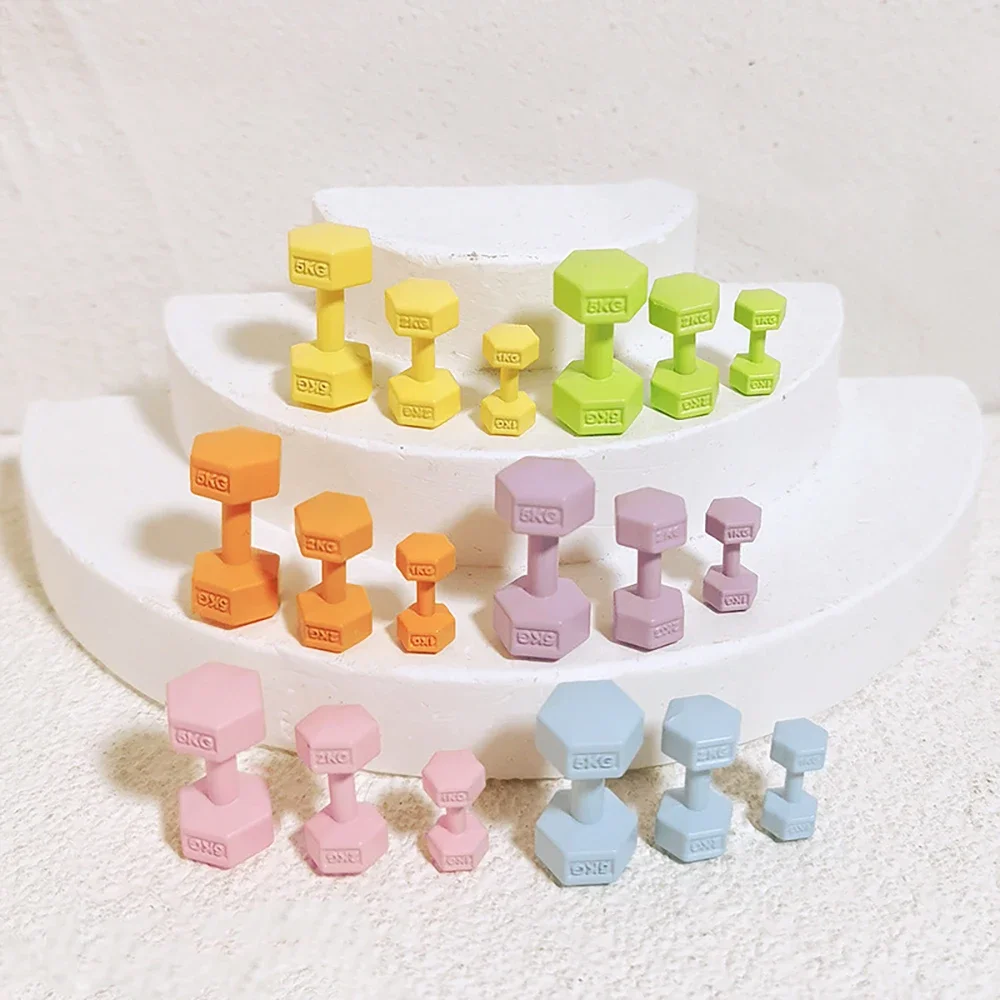 1 قطعة 1/12 دمية مصغرة دمبل معدني لعبة مجسمة ل ob11 bjd بيت الدمية اكسسوارات الديكور