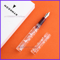 Mahohn Transparent Dropper Fountain Pen, Large Capacity Ink, Storage Gift Set, Commemorative Version, EFF M Bent Nib, C1