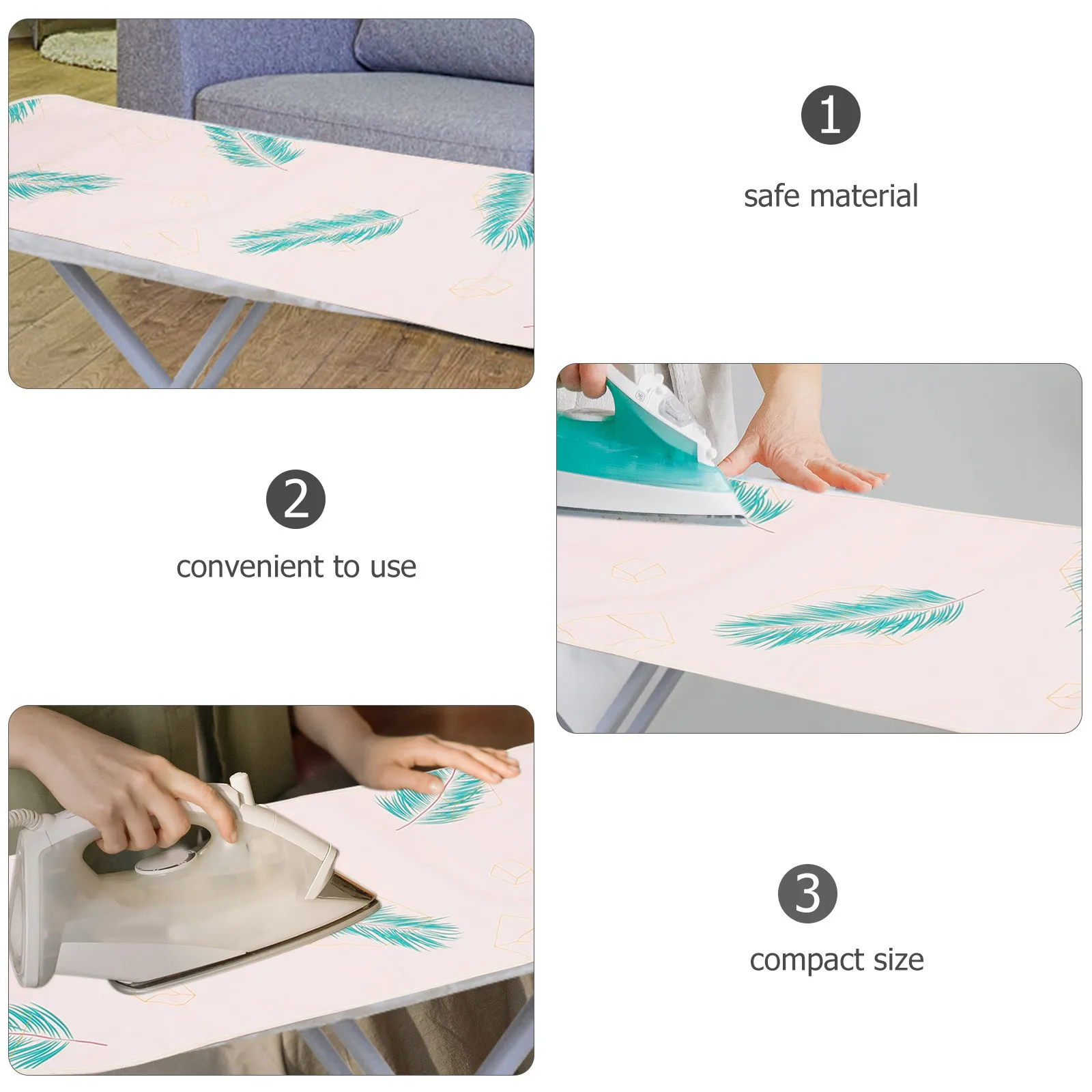 

Heat-Resistant Green Pattern Ironing Board Cover Large Digital Printing Insulation Pad Protection Sheet