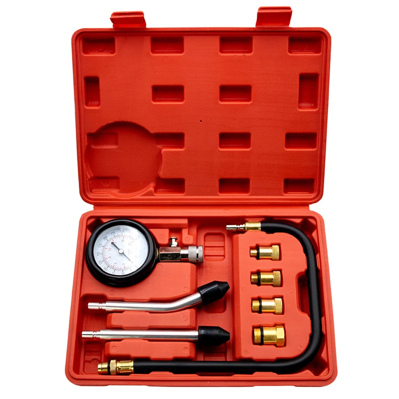 Car Motorcycle Dual Purpose Cylinder Pressure Gauge Petrol Gasoline Engine Cylinder Compression Gauge Tester Kit M10 M12 M14 M18