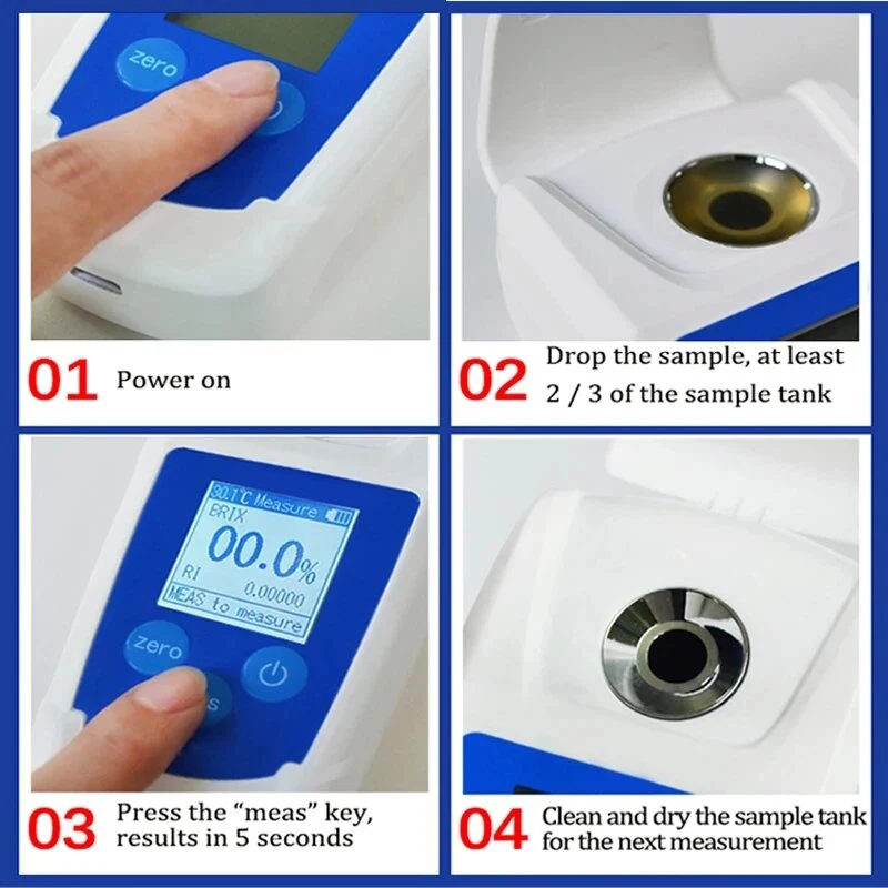 High Range 0-93% Brix tester with ATC,Digital Brix Refractometer,Brix Meter for Fruit, Honey, Maple Syrup,Sugary Drink,Juice