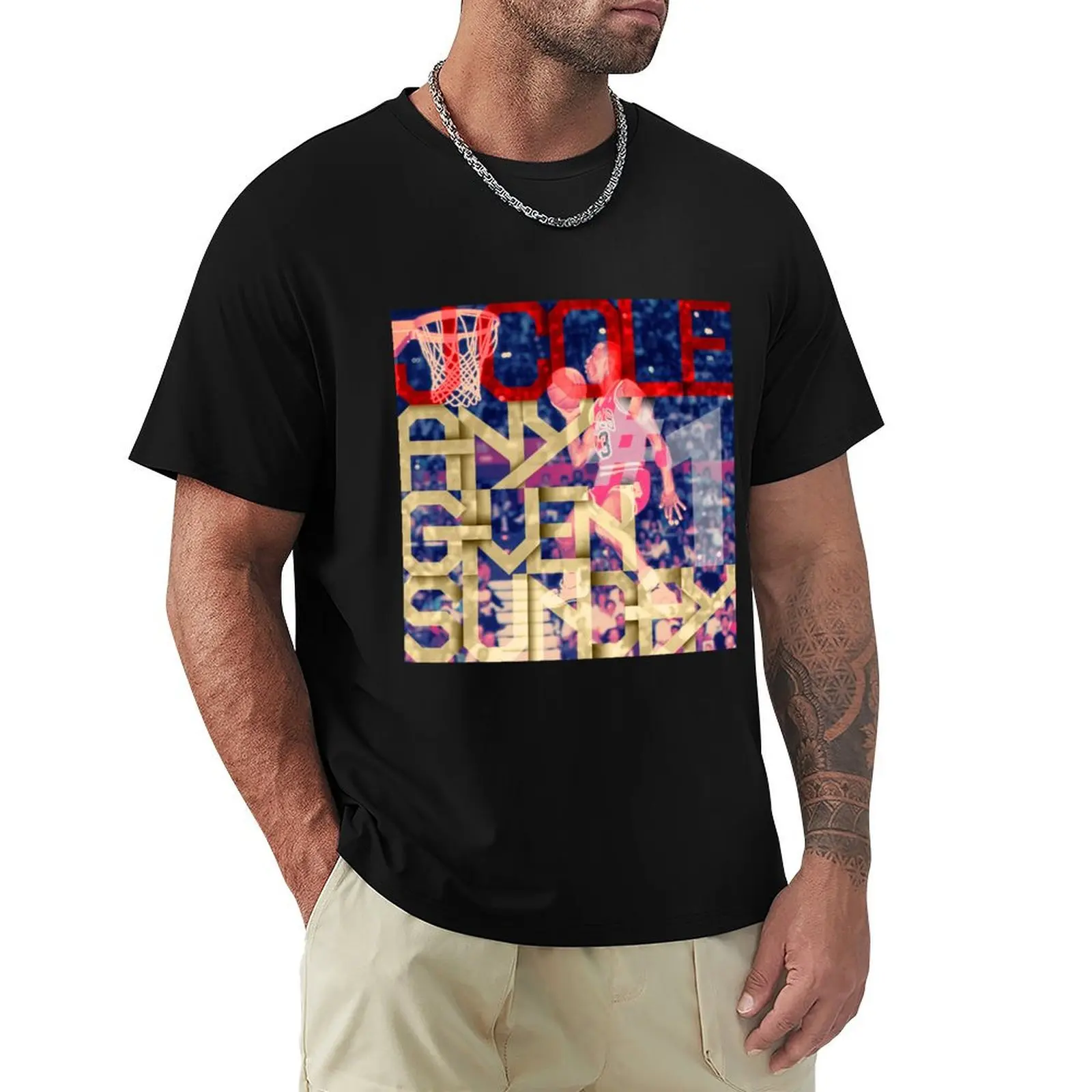 J Cole 2014 any given sunday T-Shirt Big Size Simple T-Shirt