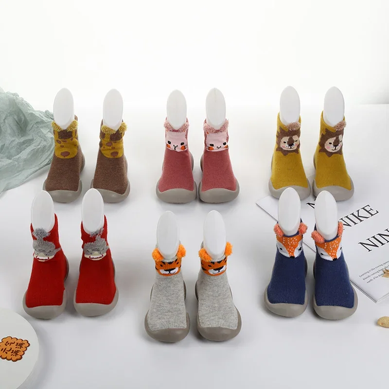 جوارب أرضية مطبوعة مبتكرة للأطفال ، حذاء طفل صغير ، مانع للإنزلاق ، نعل ناعم ، داخلي