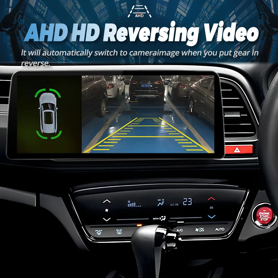 Lecteur vidéo de voiture Android 14, écran large de 12.3 pouces, radio stéréo pour Honda VEZEL HRV 2015 2018 RHD, limitation GPS, unité principale Carplay