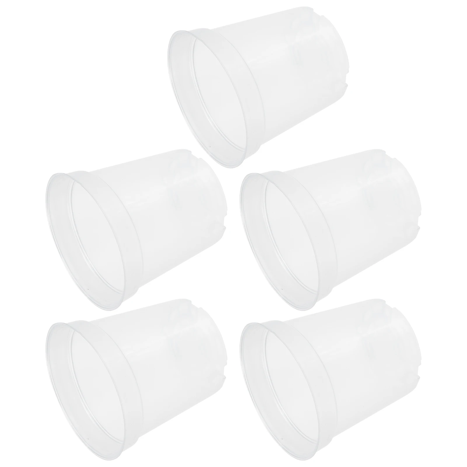 5pcs Transparent Flower Pots Durable Plastic Nursery Cups Clear Orchid Planter Garden Supplies