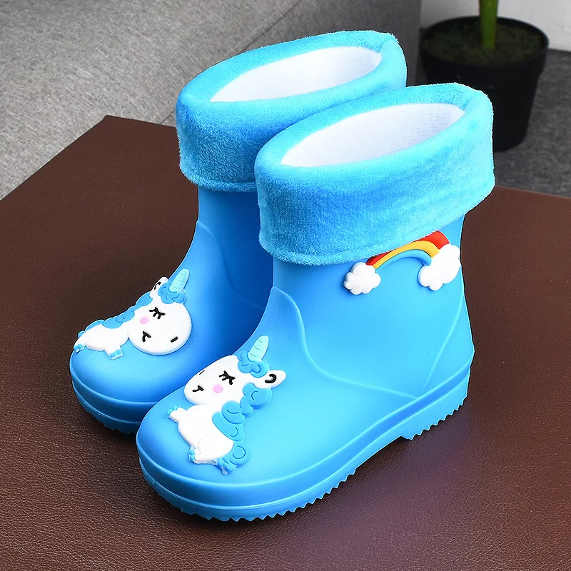 Children Rain Shos Cute Cartoon for Boy Kindergarten Baby Waterproof Shoe Girl Overshoe Kid Rain Boot Bota De Lluvia Niño Сапоги