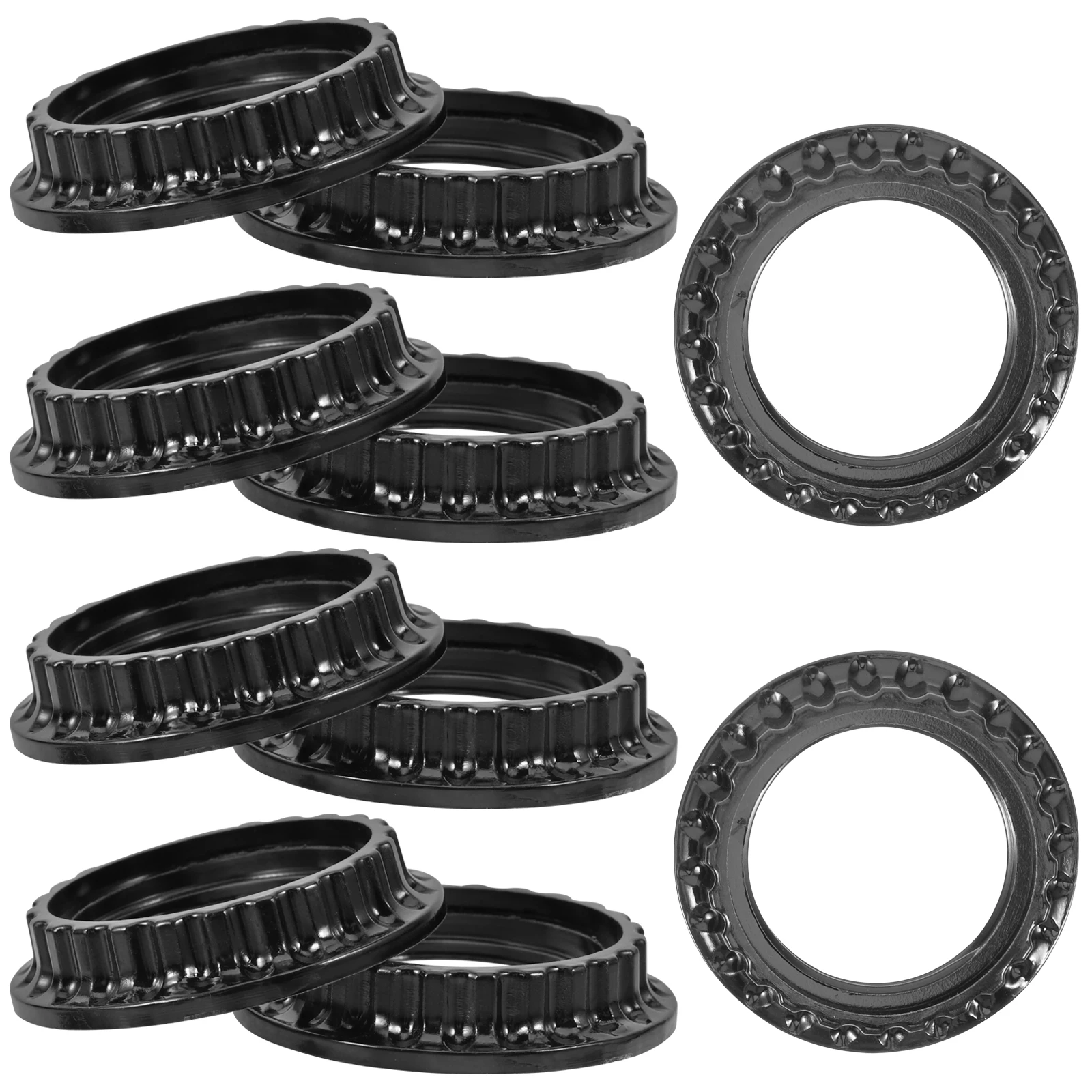 10Pcs Bakelite Outer Ring Lamp Shade Ring Set Easy Install E26 Reducer Collar for Light Fixture Lampshade Adapter Replacement