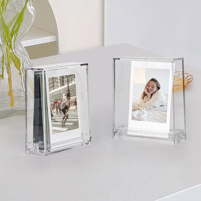 For 3/4 Inch/Square SQ Image Storage With Double-Sided Transparent Square Frame For Fujifilm Instax Mini 12/40/Evo/9 SQUARE SQ1