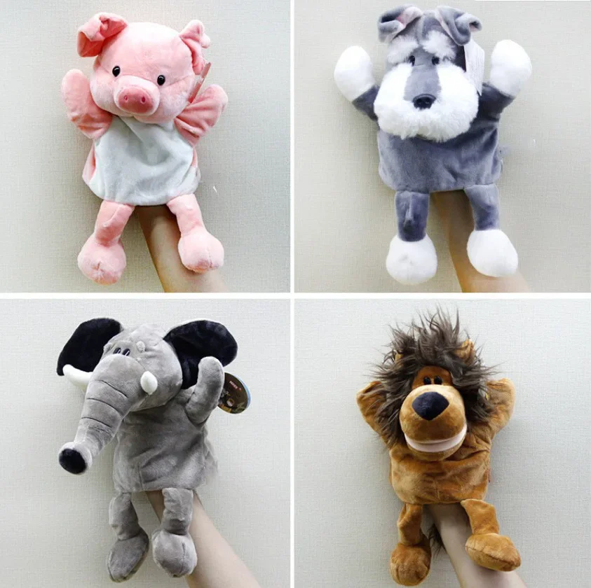 22-33cm Creative Hot Cartoon Full Body Animal Puppets Soft Stuffed Plush Toys Hobbies Kawaii Exclusive Design Birthday Gifts