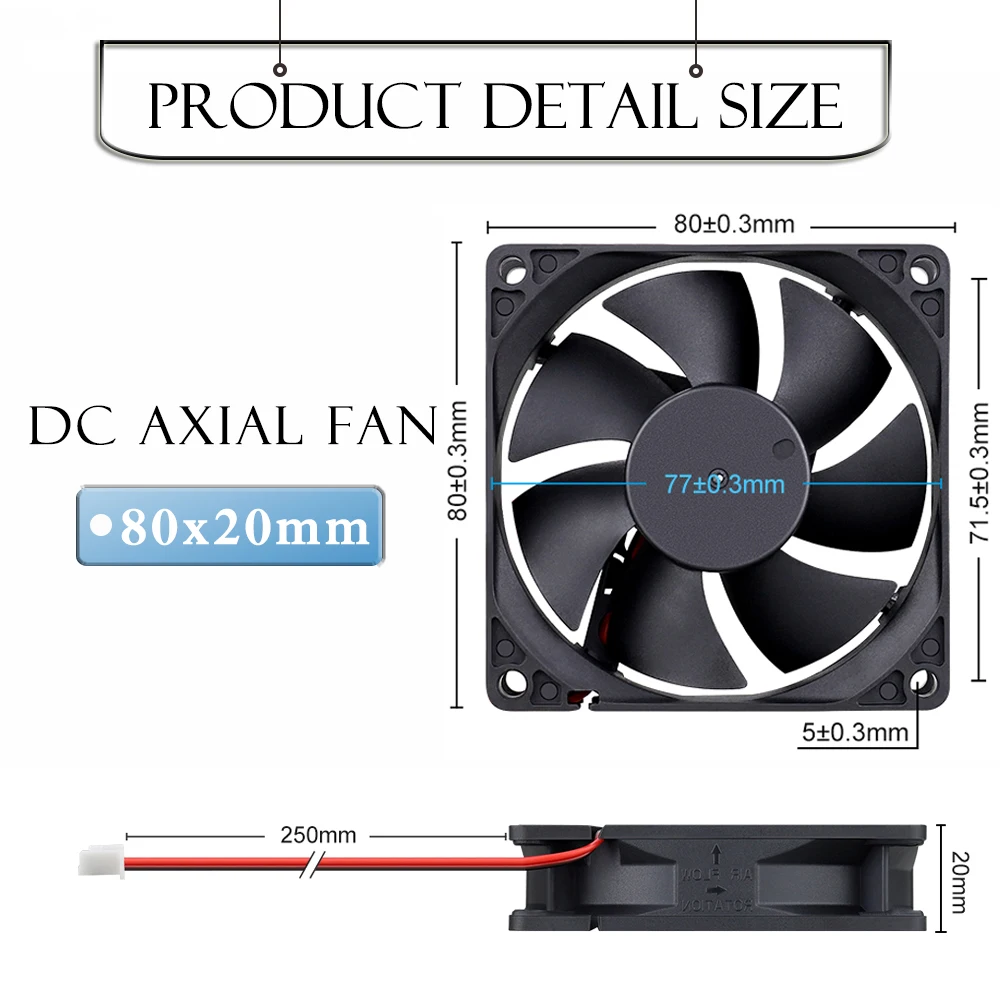 2 قطعة Gdstime 8020 80x80x20 مللي متر 12 فولت 24 فولت Brusheless محوري Exhuast مروحة التبريد ل بطاقة جرافيكس التبريد والتبريد قاعدة الملحقات
