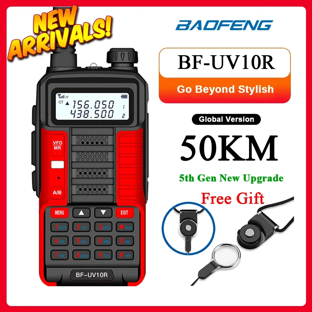 

Baofeng UV-10R Walkie Talkie Long Range Two Way Radio HF Transceiver Station Ham CB Radio Hotel Camping Hunting Wireless Set