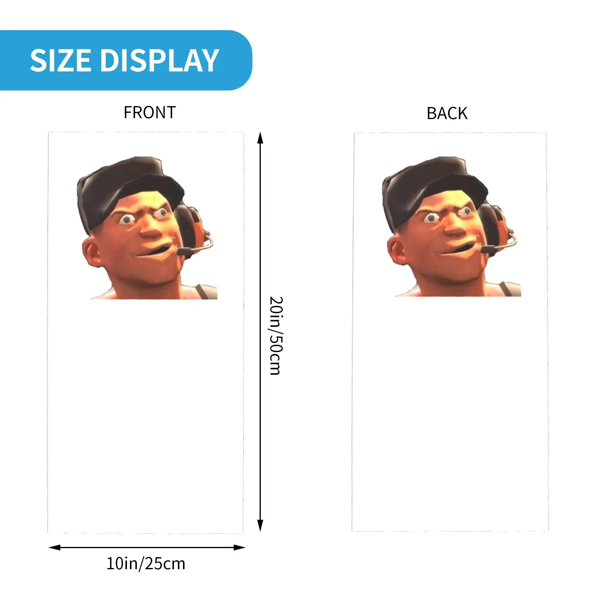 Team Fortress 2 TF2 Scout Gmod Bandana facial Polaina para el cuello Máscara impresa Bufanda Mascarilla multiusos Correr Unisex Adulto durante toda la temporada