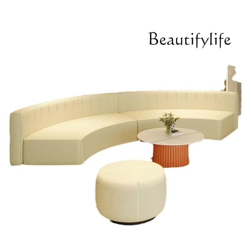 Visiting semi-circular curved sofa modern simple office negotiation hotel lobby reception lounge area