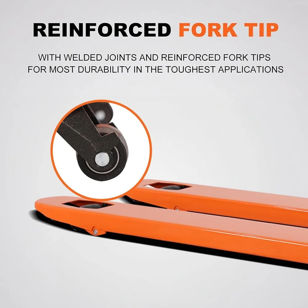 Tory Carrier Pallet Jack 5500 Lb. Capacidad, transpaleta manual, 21 x 48 horquillas, camiones manuales de servicio estándar