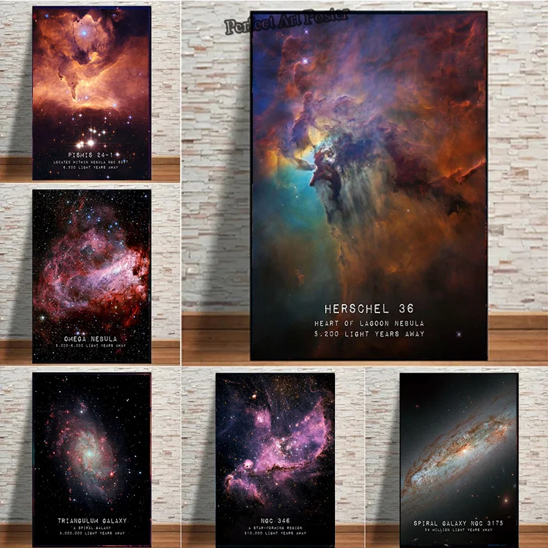 Cosmic Galaxy Coordinates Canvas Posters and Prints Space View Modern Art Painting on The Wall Art Picture for Home Room Decor