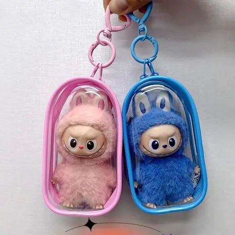 Mini Labubu Outing Display Bag Protector Case For 10cm Labubu V4 The Monsters Pin for Love Series Storage Bag Doll Accessories