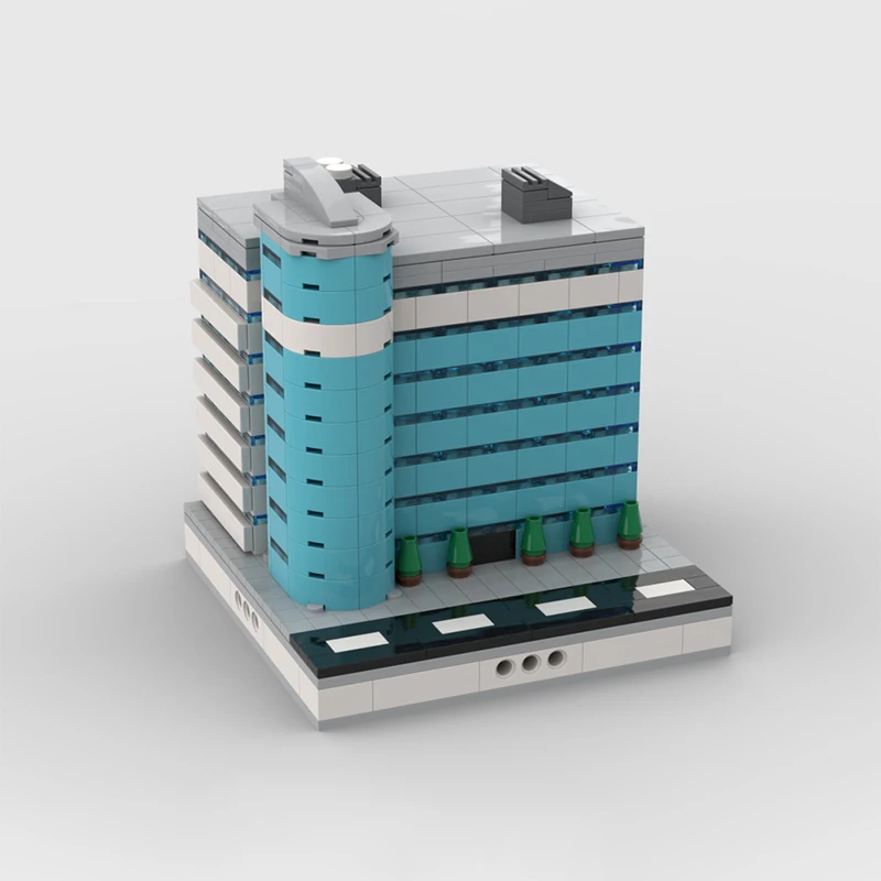 

535pcs MOC Office Building City Modular Streetscape Model Blocks Architecture Toys Christmas Gift Education DIY Creative Brick