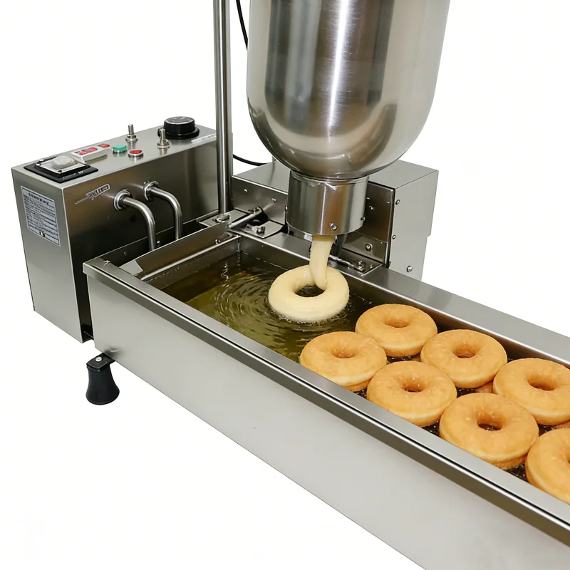 Mini Doughnut Machine // // High Productivity Donut Making Machine Fully Automatic Doughnut Ring Cake Bread Maker Fryer