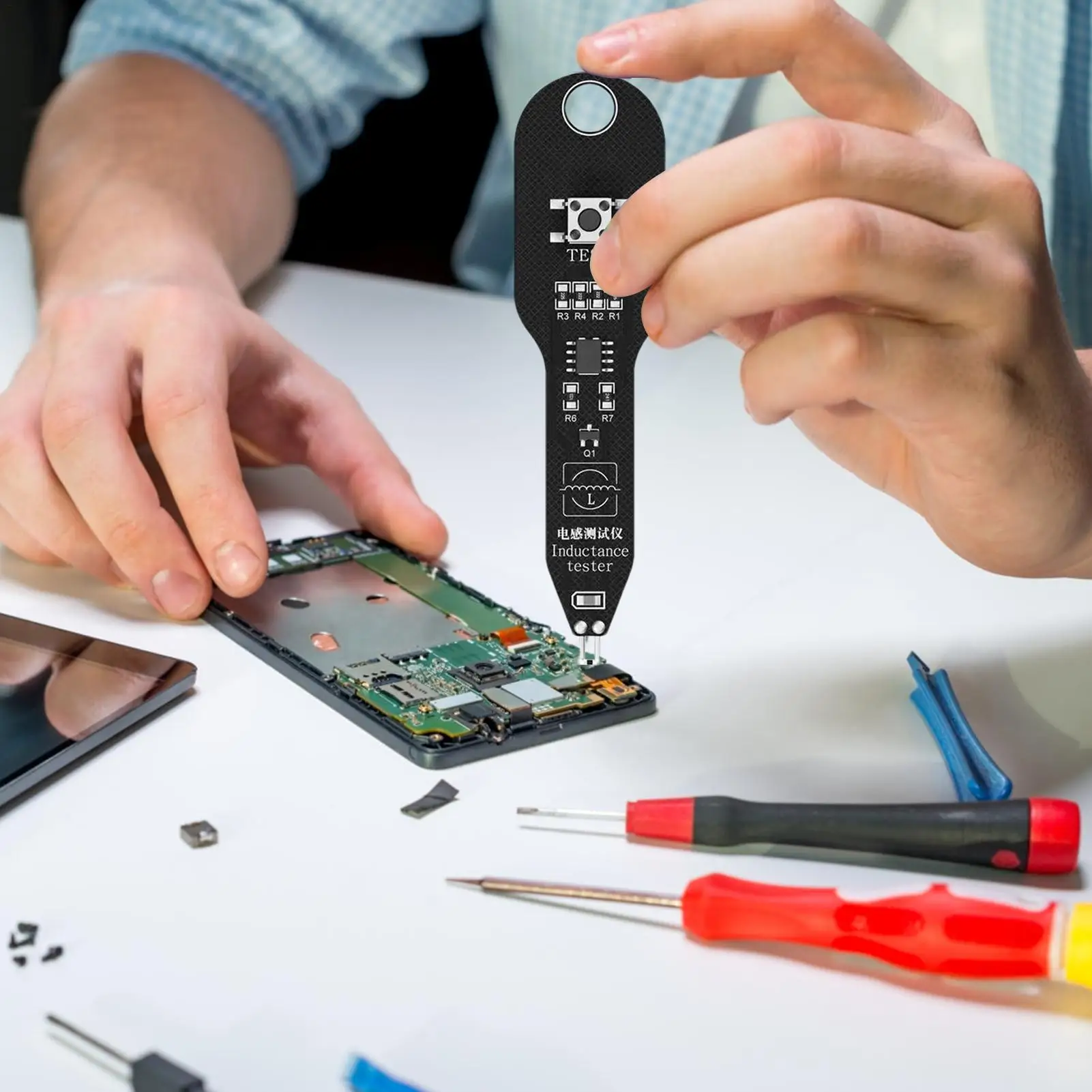 電子マザーボードコイルテスターマザーボード診断ツールクイック故障チェック電話用のプロフェッショナル診断装置も