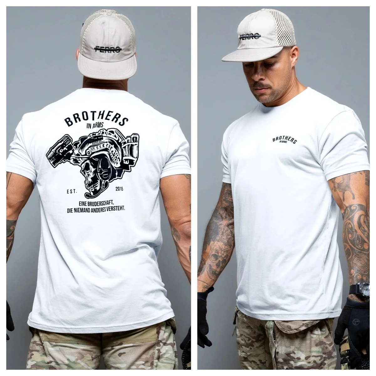 Acta Non Verba Military Tactical Art Style Summer Casual T-shirt Men's and Women's Luxury Brand Top 2026 view 4