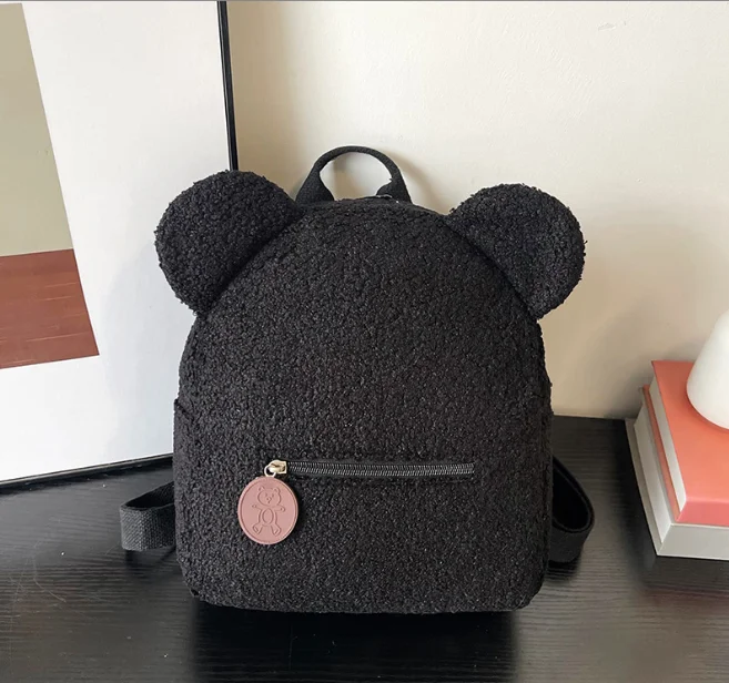 Benutzerdefinierter Teddybär-Rucksack für Kinder, personalisierter flauschiger Teddybär-Rucksack, Geschenke für den ersten Schultag, Kleinkind-Rucksack, Kindergeschenk