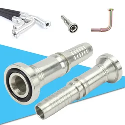 Flange Oil Pipe Crimp Joint High Pressure Pipe Fittings BSP F30.2-79.4 to Pipe 13mm-51mm Barbed Tube Fitting Connector Adapter
