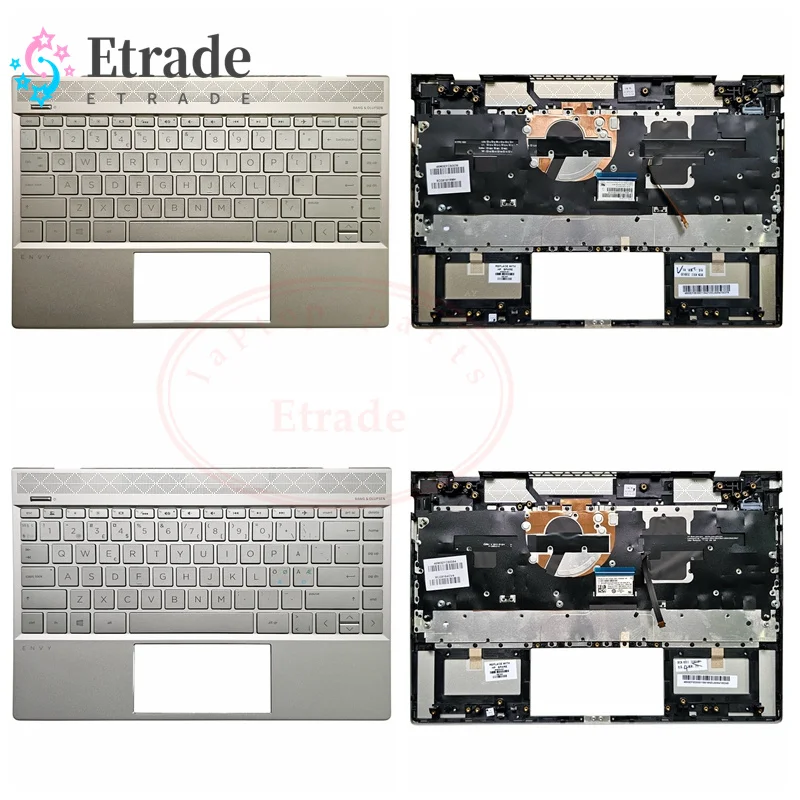 

New Original Laptop Palmrest Upper Case Cover With Backlit Keyboard For HP ENVY 13-AH TPN-W136 Series L12734-031 L12735-DH1 141