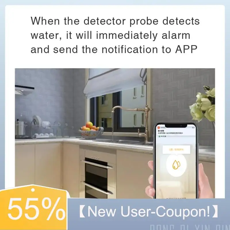 A81M New- Real-Time App Alert Water Leak Detector Tuya Smart Wifi Wireless Flood Alarm Sensor For Alexa/Google Home