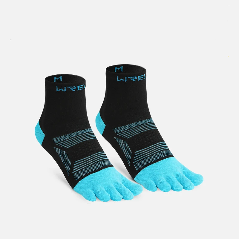 1 Pairs خمسة تو جوارب رياضية تنفس Coolmax التجفيف السريع العرق فتل مرونة الدراجات الجوارب المهنية تشغيل الجوارب