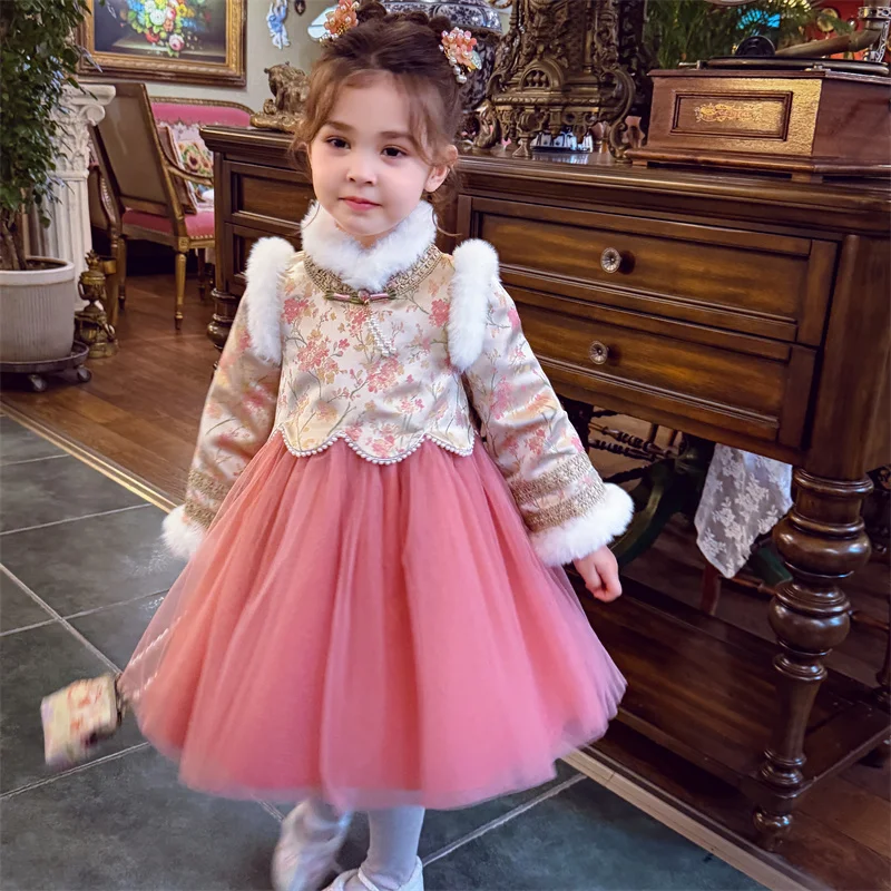 mimihello-princ-hanfu-dr-children's-national-sle-new-year-visit-winter-clothes-little-girl-long-sve-midi-skirt