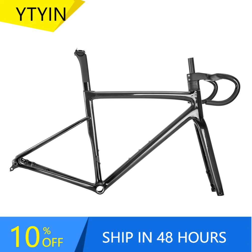 

YTYIN Spcycle R088 Carbon Road Bike Frame Disc Brake UDH Hanger Full Hidden Cable 700x32C Road Bicycle Frameset With Handlebar